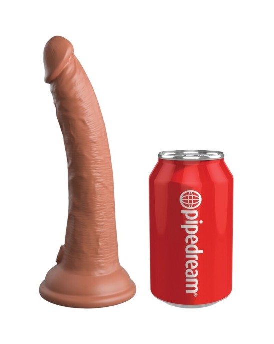 King Cock ELITE — ĒRTA REGULĒJAMĀ IEKĀRTA AR DILDO 17,8 CM