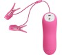 Baile Stimulating ROMANTIC WAVE VIBRATING AND ELETRIC SHOCK NIPPLE CLAMPS FUCHSIA