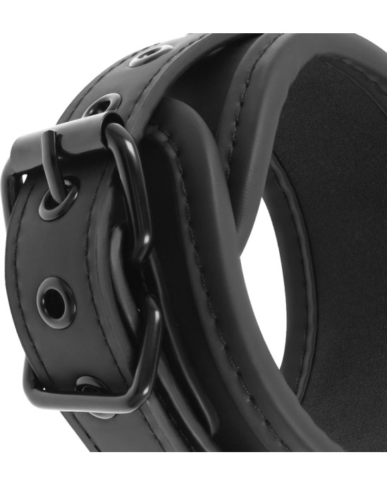 Fetish Submissive Bondage FETISH SUBMISSIVE — VEGĀNISKĀS ĀDAS ROKU DZELŽI AR NOPRĒNA ODERI