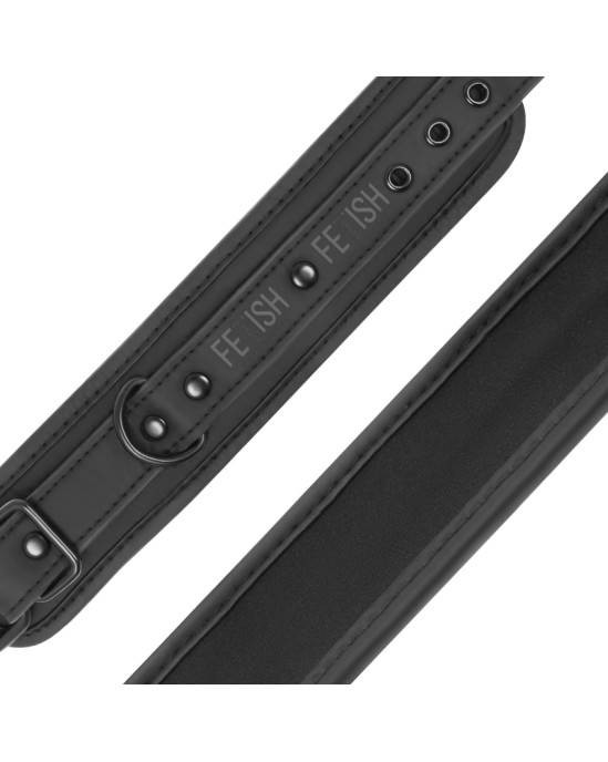 Fetish Submissive Bondage FETISH SUBMISSIVE — VEGĀNISKĀS ĀDAS ROKU DZELŽI AR NOPRĒNA ODERI