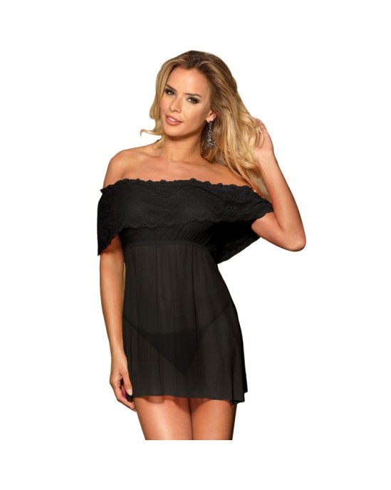 Subblime Dresses SHORT DRESS + THONG BLACK S/M