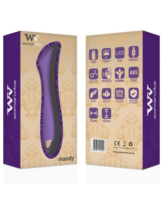 Womanvibe MANDY "K" POINT SILICONE RECHARGEABLE VIBRATOR