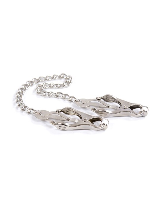 Ohmama Fetish METAL CLAMPS WITH CHAIN