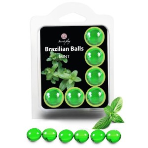 Secretplay Cosmetic SECRETPLAY - 6 BRAZILIANS BALLS MINT KOMPLEKTS