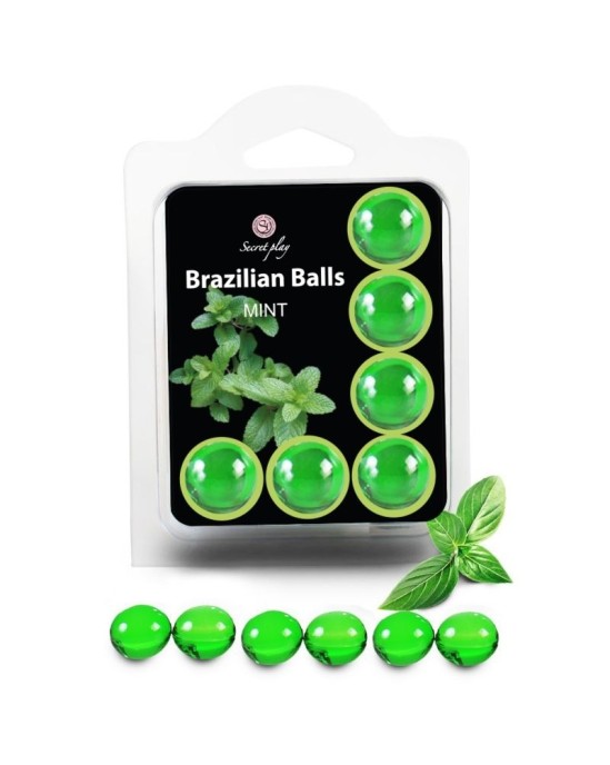 Secretplay Cosmetic SECRETPLAY - 6 BRAZILIANS BALLS MINT KOMPLEKTS