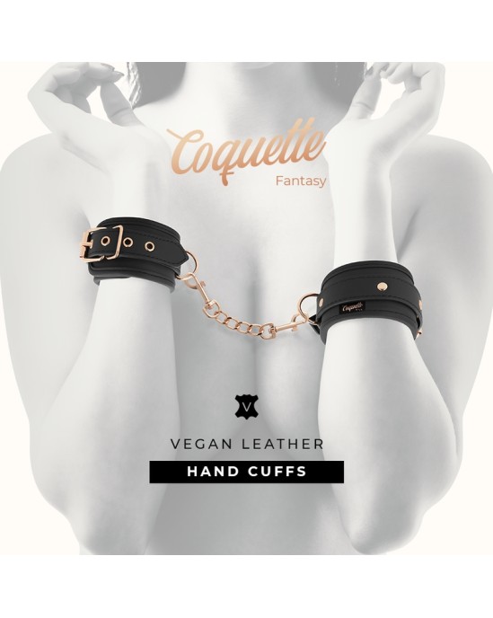 Coquette Fantasy COQUETTE CHIC DESIRE - FANTASY VEGAN LEATHER HANDCUFFS WITH NOPRENE LINING