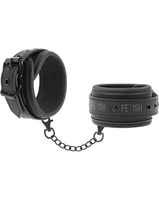 Fetish Submissive Bondage FETISH SUBMISSIVE — VEGĀNISKĀS ĀDAS ROKU DZELŽI AR NOPRĒNA ODERI