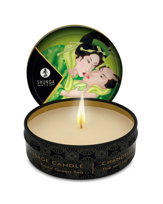 Shunga Candles СЮНГА - МАССАЖНАЯ СВЕЧА МИНИ-ЛАСКИ ПРИ СВЕЧАХ Т ЗЕЛЕНАЯ 30 МЛ