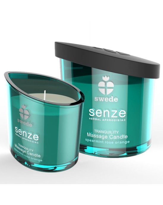 Swede SENZE TRANQUILITY MASSAGE CANDLE - SPEARMINT, ROSE, ORANGE