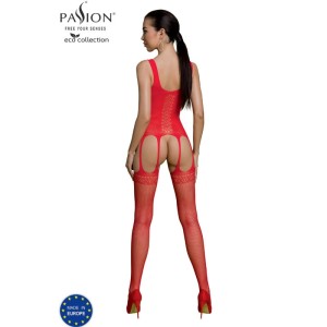 Passion Woman Bodystockings PASSION - ECO COLLECTION ТЕЛЕНЬ-ЧУЛКИ ECO BS007 RED