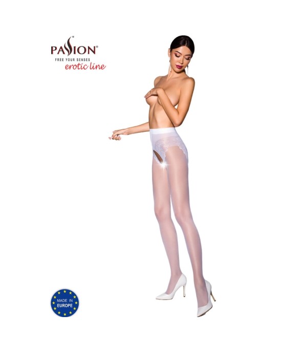 Passion Woman Garter & Stock PASSION — TIOPEN 006 STOCKING WHITE 3/4 (30 DEN)