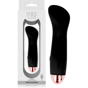 Dolce Vita UZLĀDĒJAMS VIBRATORS ONE BLACK 7 ĀTRUMI