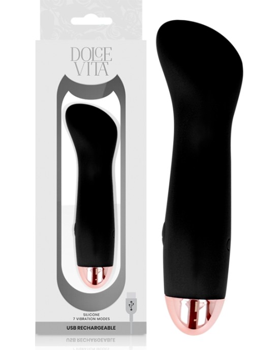 Dolce Vita RECHARGEABLE VIBRATOR ONE BLACK 7 SPEED