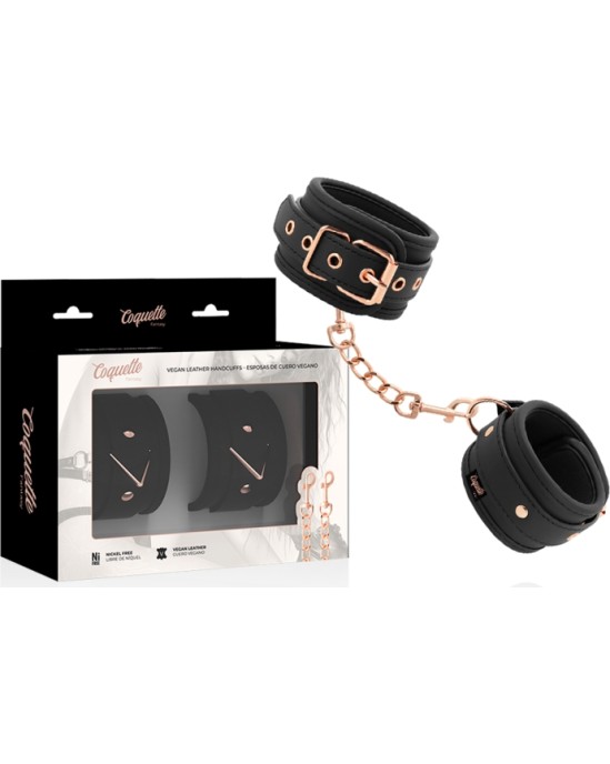 Coquette Fantasy COQUETTE CHIC DESIRE - FANTASY VEGAN LEATHER HANDCUFFS WITH NOPRENE LINING