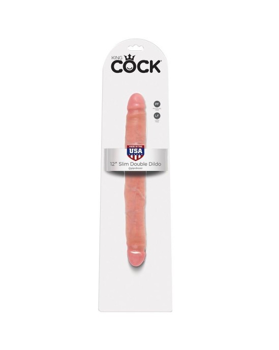 King Cock SLIM DUBULTĀ DILDO