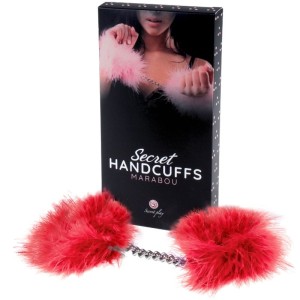 Secretplay 100% Fetish SECRETPLAY - RED MARABOU HANDCUFFS