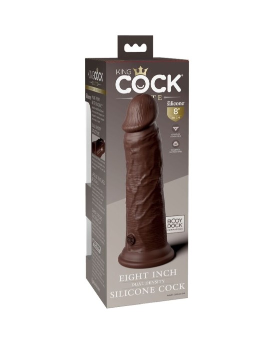 King Cock ELITE - REALISTIC SILICONE DILDO 20.3 CM BROWN