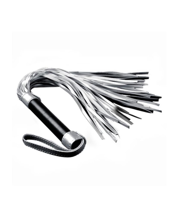 Lovetoy Flogger Faux Leather Silver and Black