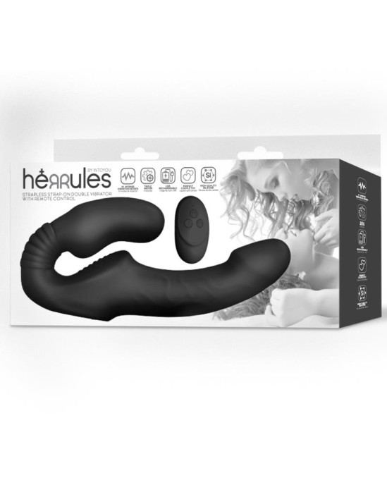 Herrules Strapless Strapon Double Vibrator with Remote Control