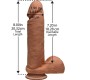 The D By Doc Johnson Dual Density dildo Perfect D with Testicles 8 Caramel