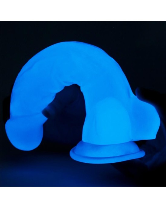 Lovetoy Dildo 8.5 Lumino Blue Light