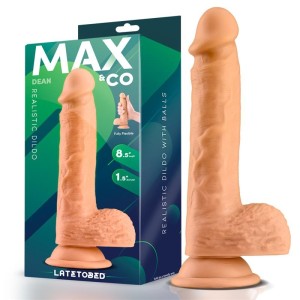 Max & Co Dean Realistic Dildo ar sēkliniekiem 8.5 miesa