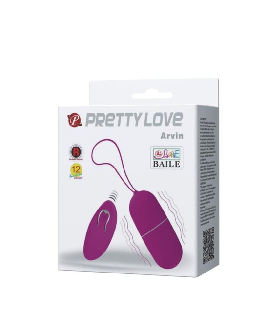 Prettylove Vibrējošā ola Arvin Purple