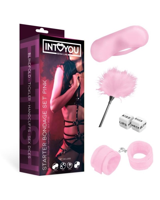 Intoyou Bdsm Line Starters Bondage Set 4 Pieces Pink