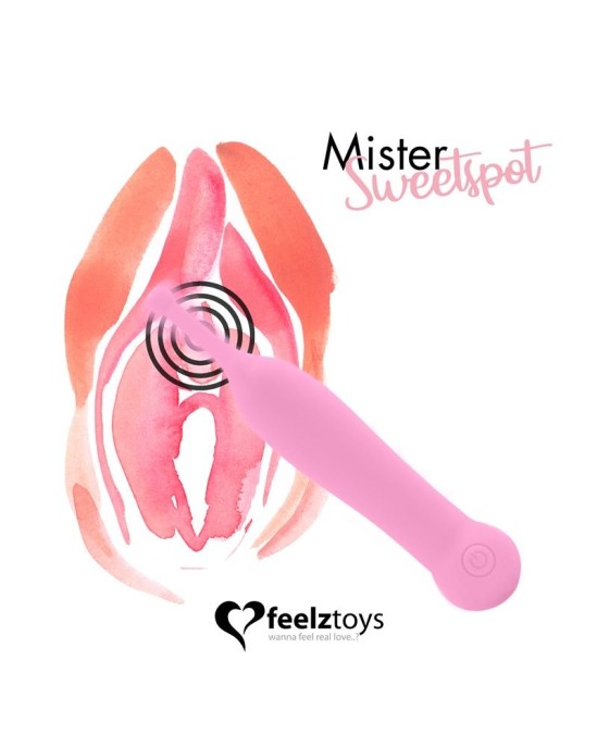 Feelztoys Клиторальный вибратор Mister Sweetspot, розовый