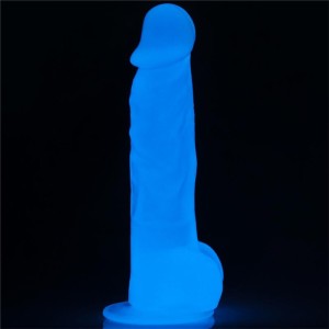 Lovetoy Dildo 8.5 Lumino Blue Light