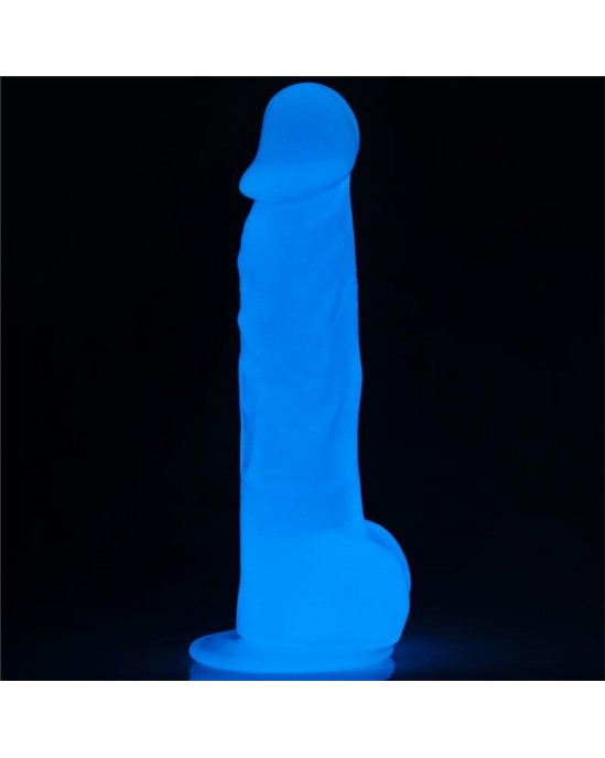 Lovetoy Dildo 8.5 Lumino Blue Light