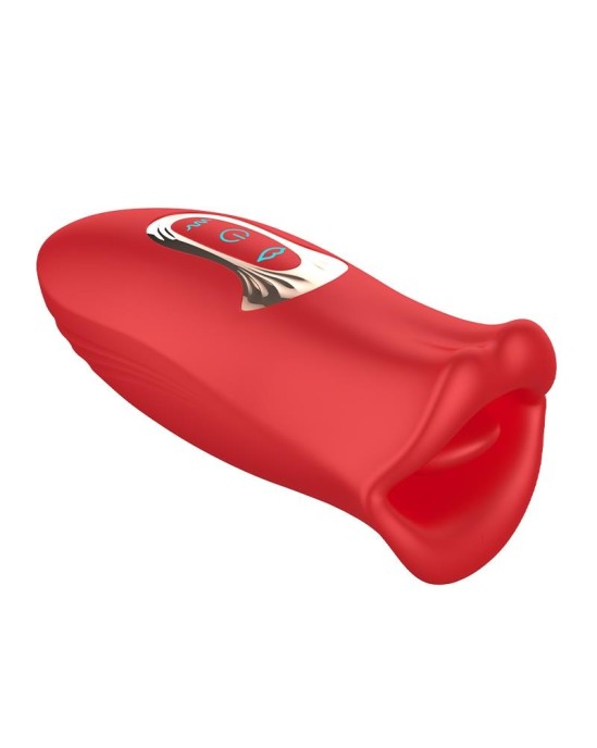 Action Ember Licking un Vibrating Mouth Shape Massager USB silikona