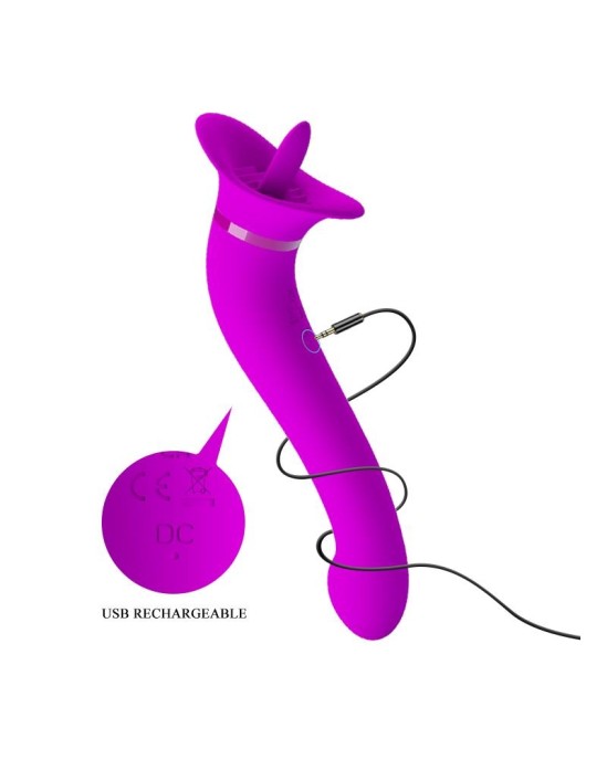 Prettylove Faust Licking Vibrator USB