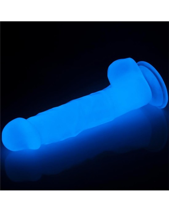 Lovetoy Dildo 8.5 Lumino Blue Light