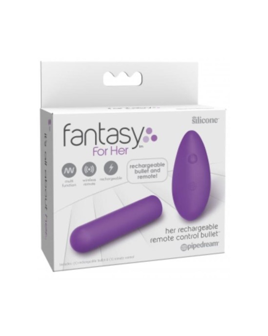 Fantasy For Her Vibrating Bullet tālvadības pults Uzlādējams USB