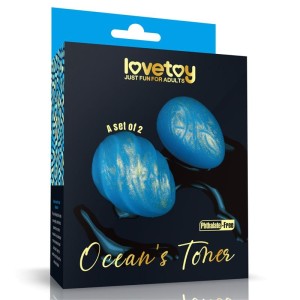 Lovetoy Oceans tonera Kegel Balls komplekts pa 2