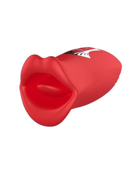 Action Ember Licking un Vibrating Mouth Shape Massager USB silikona