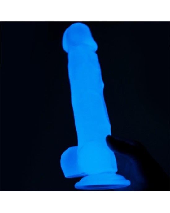 Lovetoy Dildo 8.5 Lumino Blue Light