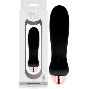 Dolce Vita UZLĀDĒJAMS VIBRATORS FIVE BLACK 7 ĀTRUMI