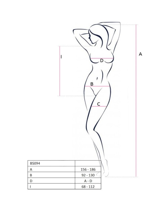 Passion Woman Bodystockings PASSION - BS094 WHITE BODYSTOCKING VIENS IZMĒRS