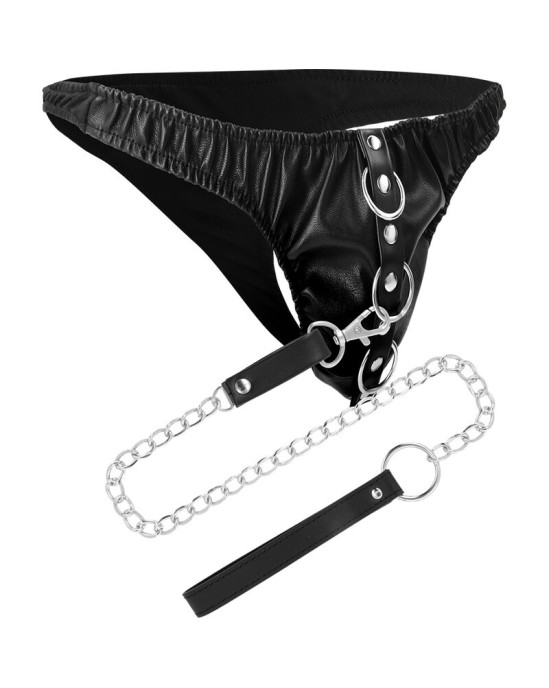 Darkness Bondage DARKNESS - SUBMISSION THONG WITH METAL CHAIN