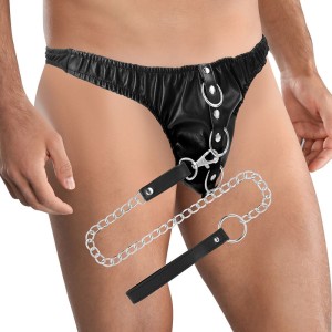 Darkness Bondage DARKNESS - SUBMISSION THONG WITH METAL CHAIN