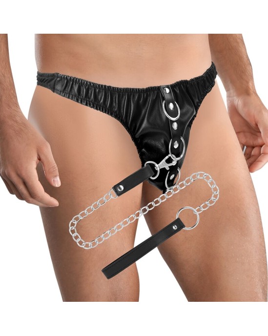 Darkness Bondage DARKNESS - SUBMISSION THONG WITH METAL CHAIN