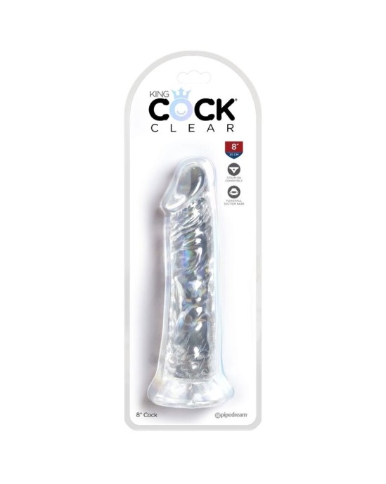 King Cock CLEAR REALISTIC PENIS 19.7 CM TRANSPARENT