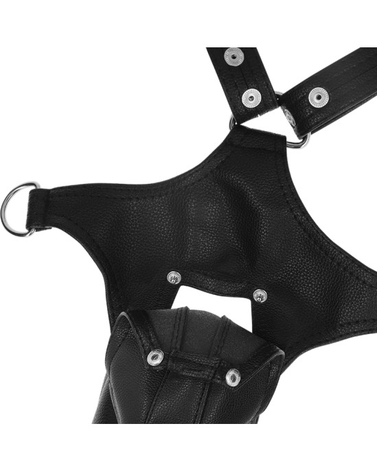 Fetish Submissive Attitude MEN'S ECO-LEATHER JOCK STRAP HARNESS