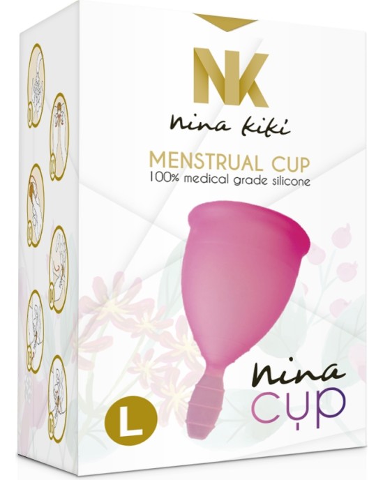 Nina Kikí МЕНСТРУАЛЬНАЯ ЧАША NINA CUP, РАЗМЕР РОЗОВАЯ L