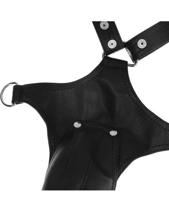 Fetish Submissive Attitude MEN'S ECO-LEATHER JOCK STRAP HARNESS