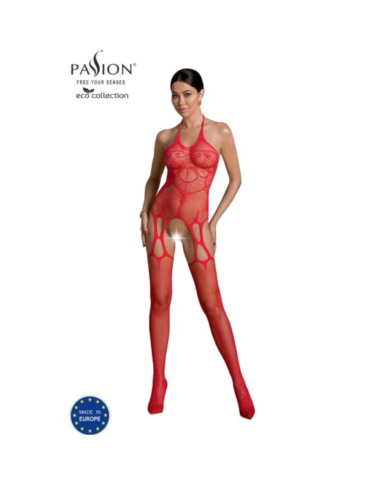 Passion Woman Bodystockings PASSION - ECO COLLECTION ТЕЛЕНЬ-ЧУЛКИ ECO BS002 RED