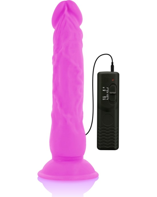 Diversia Elastīgs Vibrējošs Dildo 21 CM - violets