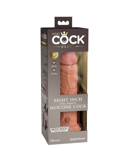 King Cock ELITE - REALISTIC SILICONE DILDO 20.3 CM CARAMEL